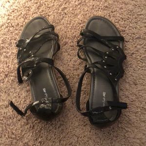 black sandals